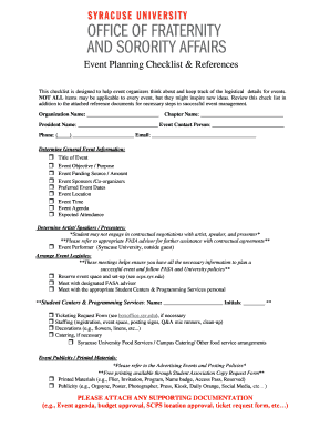 Event Planning Checklist