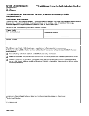 Finnish Financial Statement Additional Information Form