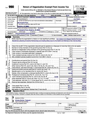 Form 990 Return of Organization Exempt From Income Tax