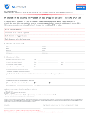 Déclaration de sinistre M-Protect