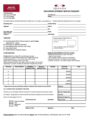 High-Speed Internet Service Request Form