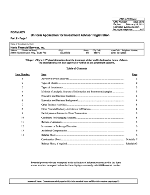 Uniform Application for Investment Adviser Registration