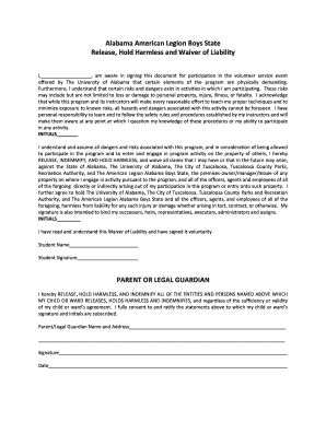 Liability Release Form Required Form 2 of 3 - Alabama Boys State - alboysstate