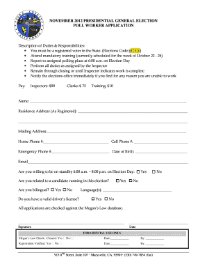 Poll Worker Application