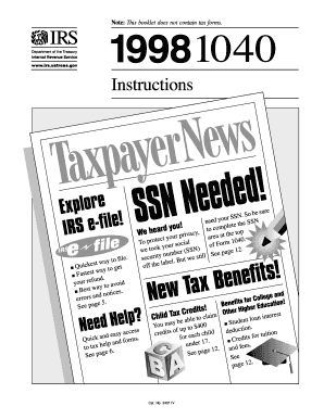 US Individual Income Tax Return 1998