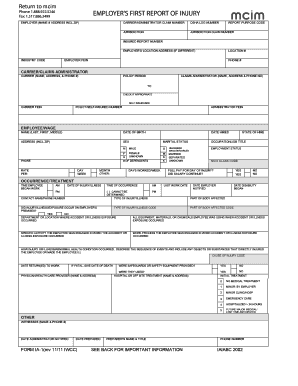Employer's First Report of Injury
