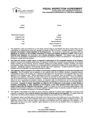 Visual Inspection Agreement