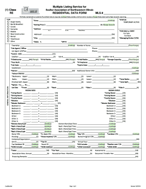 Realtor Association of Northwestern Illinois Change Form