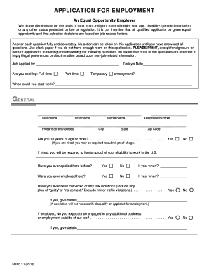 Application for Employment