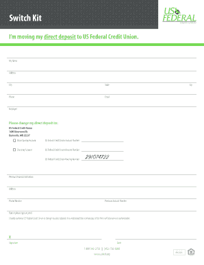Direct Deposit Switch Kit