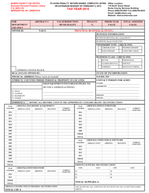 Burke County Business Personal Property Listing