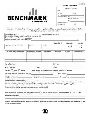 Residential Rental Application Form