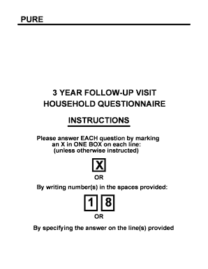 PURE 3 Year Follow-Up Visit Household Questionnaire