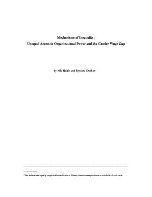 Mechanisms of Inequality Unequal Access to Organizational - sofi su