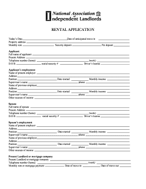 Rental Application Form