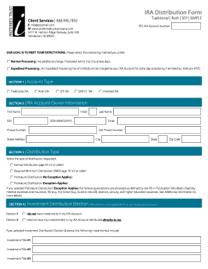 IRA Distribution Form