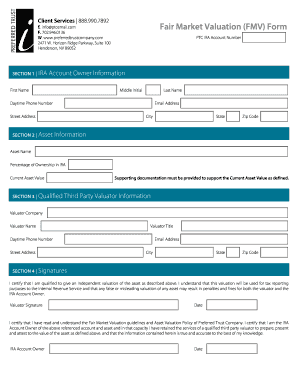 Fair Market Valuation Form