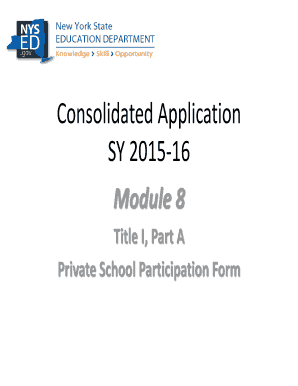 Consolidated Application SY 2015-16