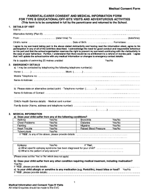 Parental Consent Form for Educational Visits