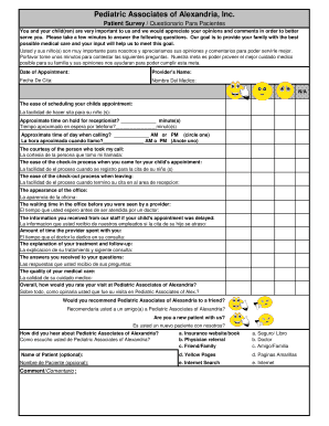 Patient Survey Form