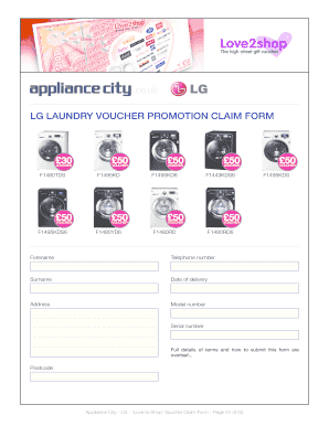LG Laundry Voucher Promotion Claim Form