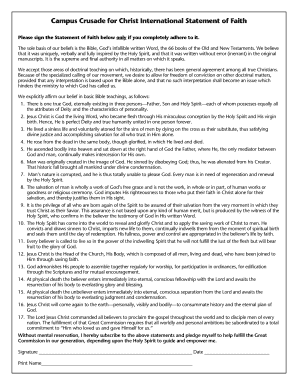 Campus Crusade for Christ Statement of Faith