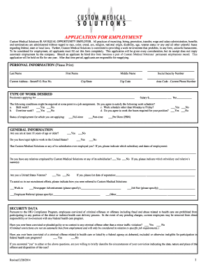 Application for Employment