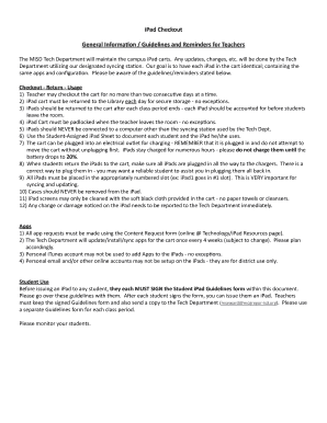 iPad Cart Checkout Guidelines for Teachers