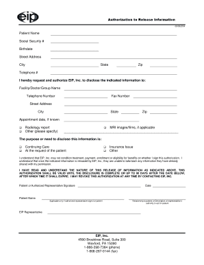Authorization to Release Medical Information