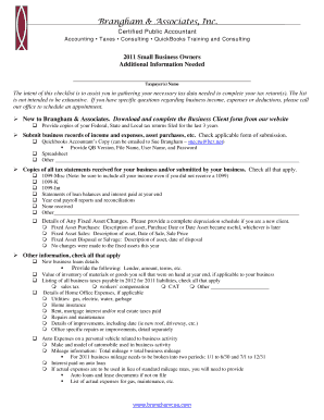 Small Business Tax Preparation Checklist