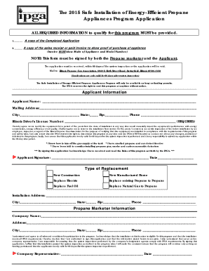 2015 Safe Installation of Energy-Efficient Propane Appliances Program Application