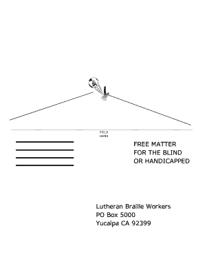 Order Form for English Braille Books