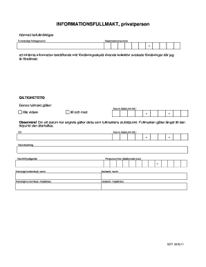 Power of Attorney for Insurance Information