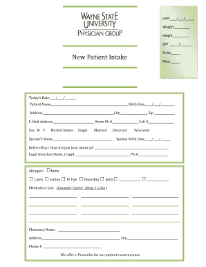 New Patient Intake Form