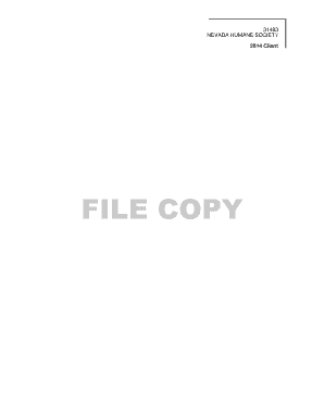Nevada Humane Society Form 990
