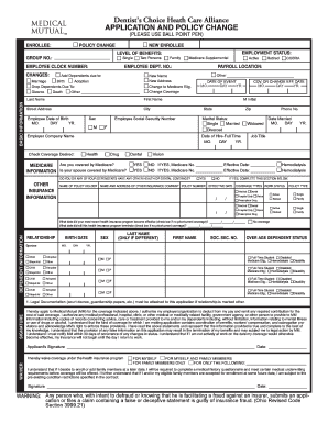 Medical Mutual Health Insurance Application