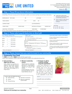 United Way Donation Form