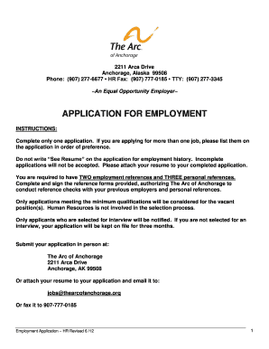 Employment Application Form
