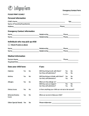 Emergency Contact Form