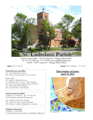 St. Ladislaus Church Bulletin