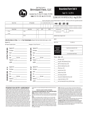 USEF Entry Agreement Form