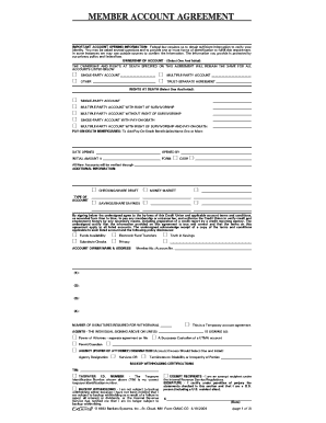 Member Account Agreement