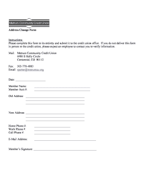 Address Change Form