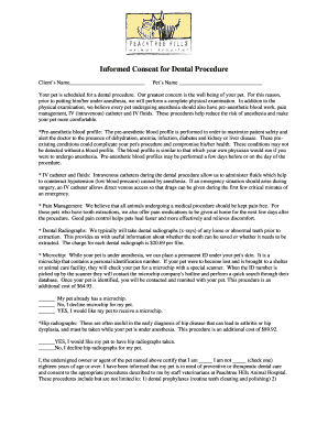 Informed Consent for Dental Procedure