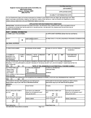 Weatherization Assistance Application