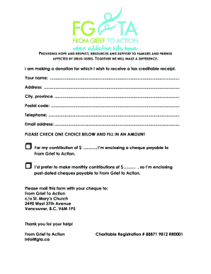 From Grief to Action Donation Form