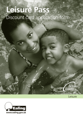 Ealing Council Leisure Pass Application Form