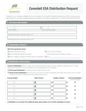 Coverdell ESA Distribution Request Form