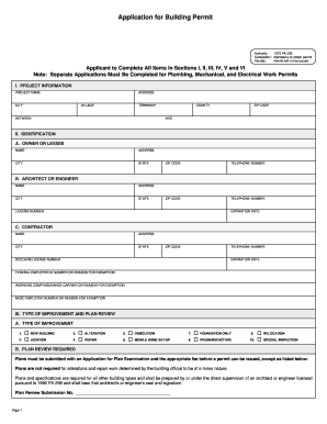 Michigan Building Permit Application