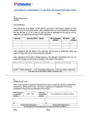 SIP Re-Registration Form